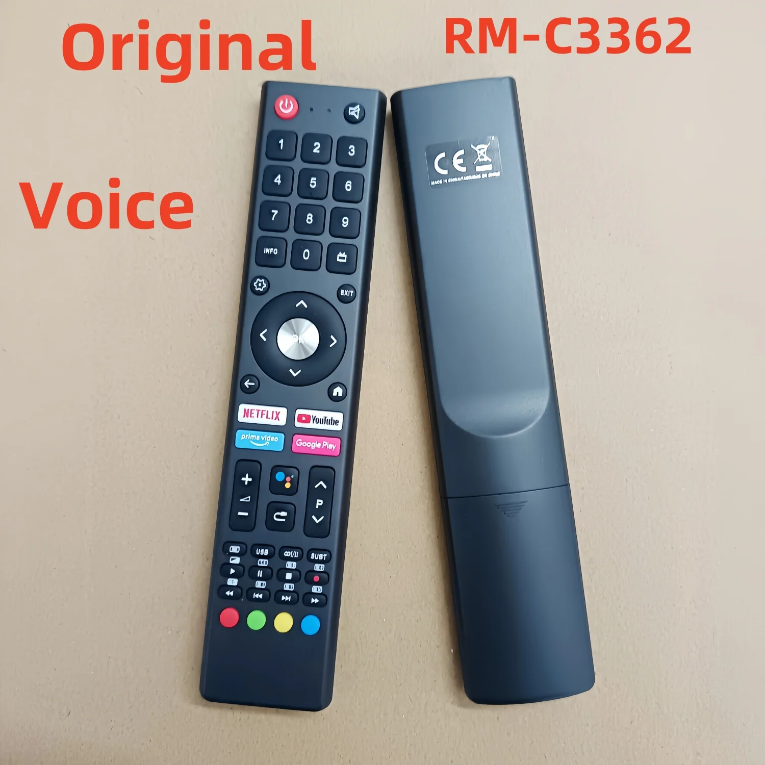 Control remoto Original de RM-C3362 de voz para TV LED JVC con reproductor de vídeo Netflix Prime YouTube Goolge