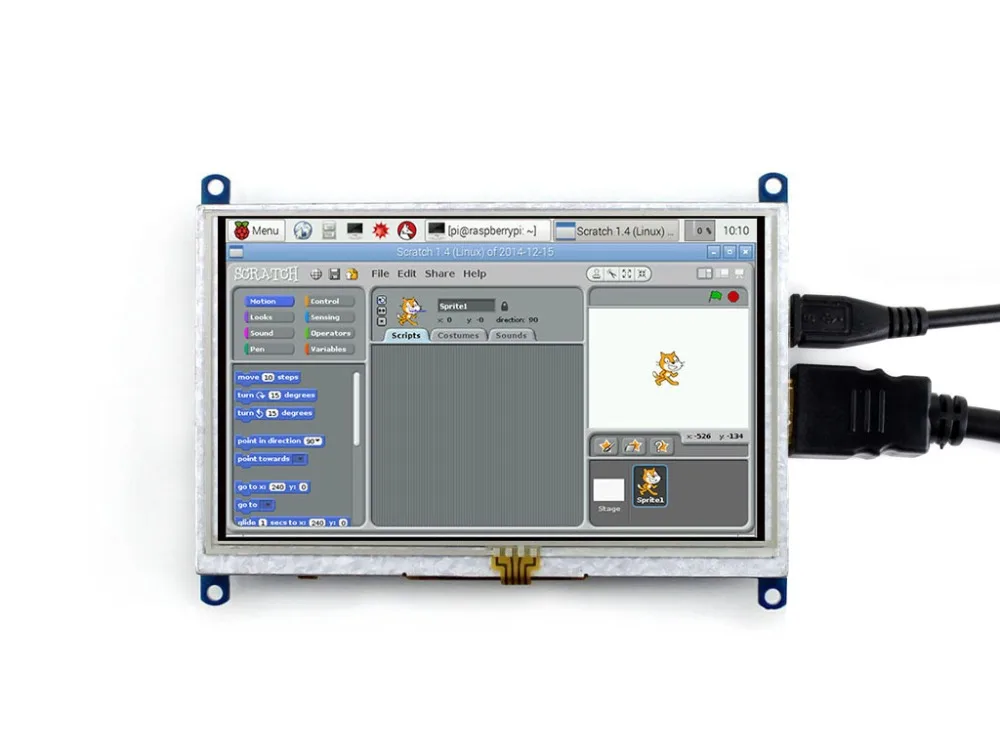 5inch LCD (B) Waveshare 800*480 Resolution Resistive Touch Screen for Raspberry Pi BB Black Computer Monitor Supports Win10