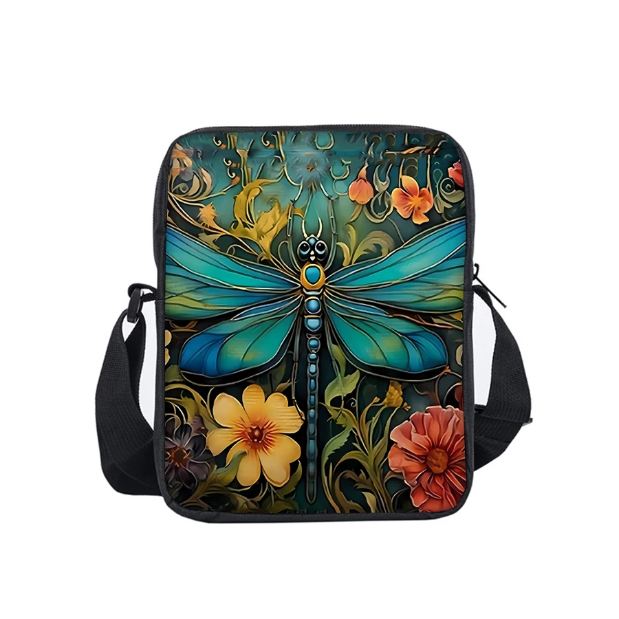 

Dragonfly Pattern Single Sided Messenger Bag for Boy/Girls Children Best Gifts 3D Cartoon Casual Crossbody Bag