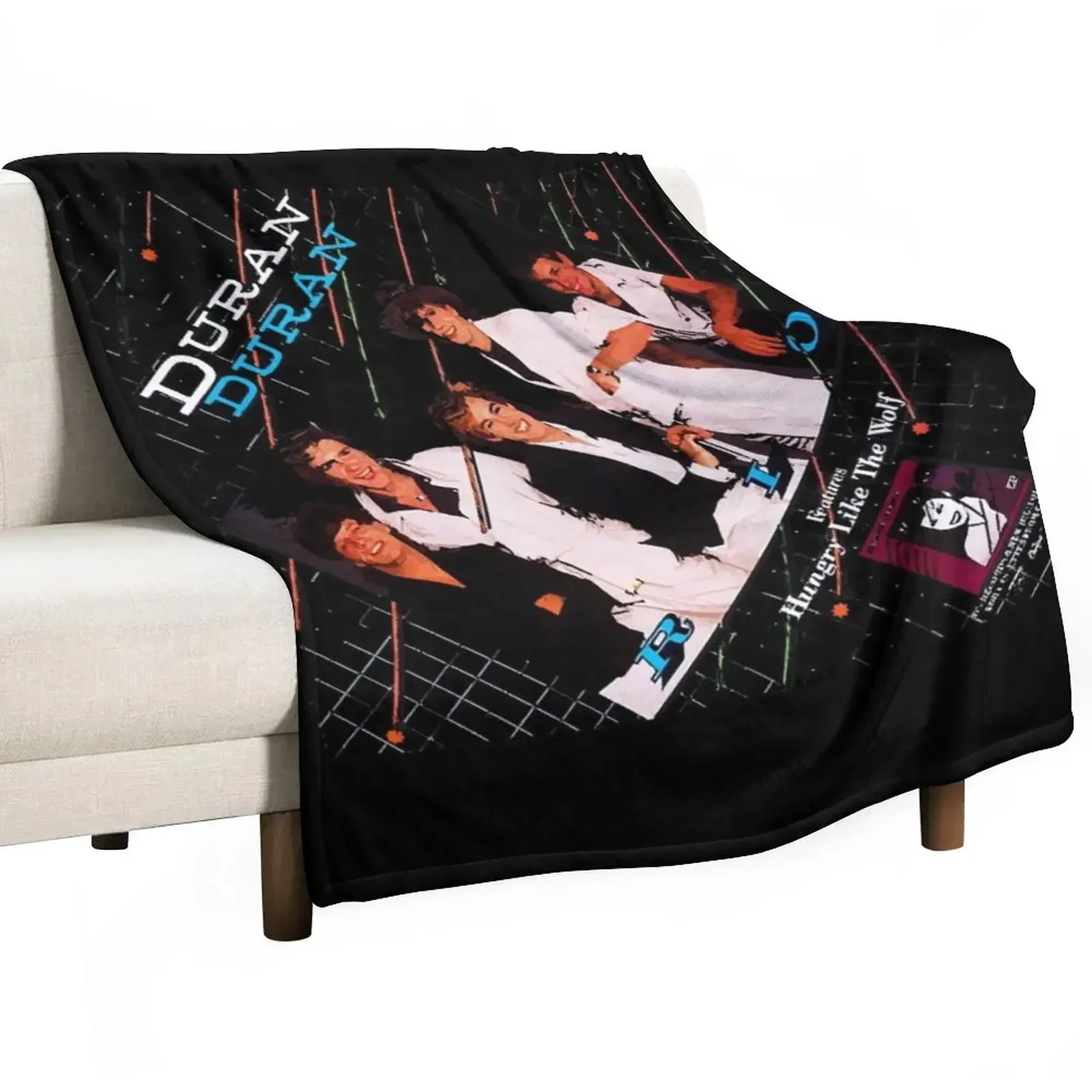 Duran Duran World Tour 1983-4 Throw Blanket Dorm Room Essentials sofa