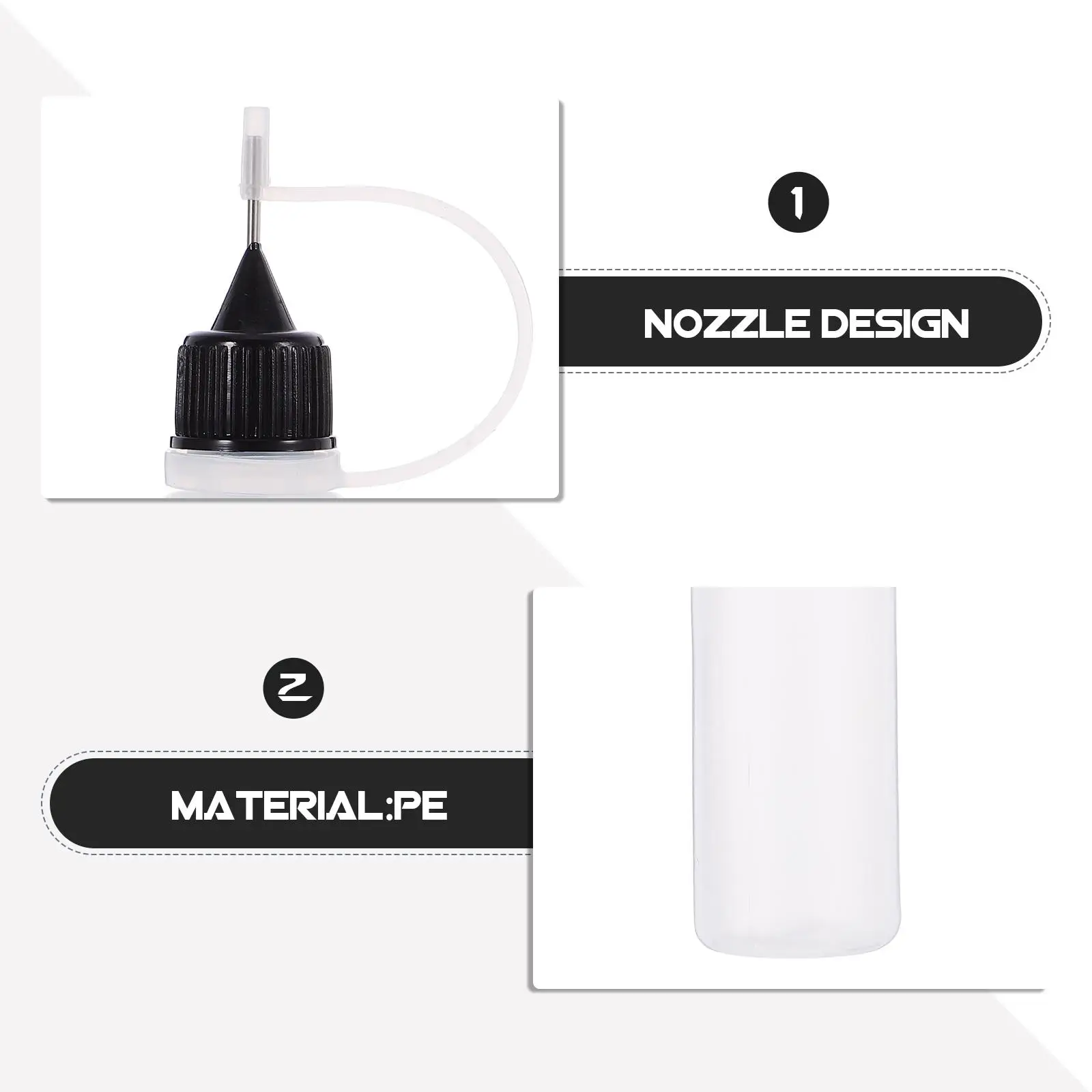 10 Pcs Squeeze Dispensing Bottle Plastic Bottles Liquid Dispenser Precision Applicator Ink Painting