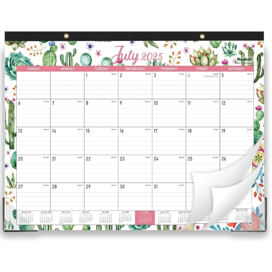 

20252026 Настольный календарь Настольный календарь 20252026 от 2025 до декабря 2026 Настольный календарь на 18 месяцев с подставкой 14,8 x 11,4 дюйма Большой R