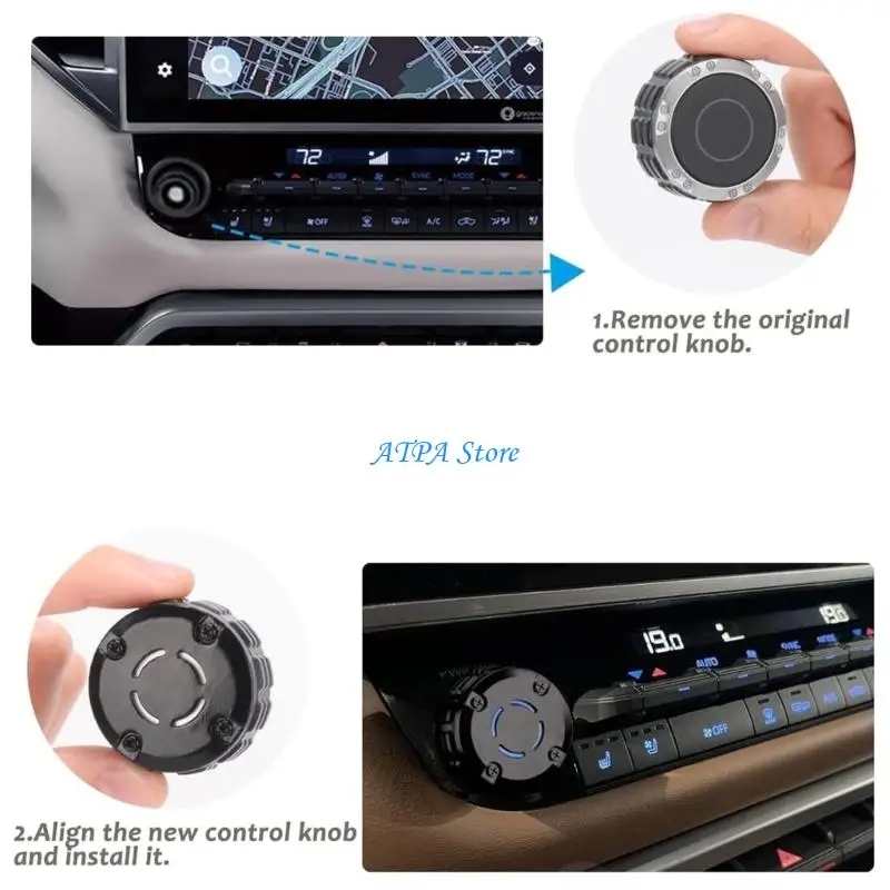 U13C Ergonomic Stereo Volumes Universal Radio Control Knob Anti Slip Grip Designs 86128-0C060 Replacement for Vehicle