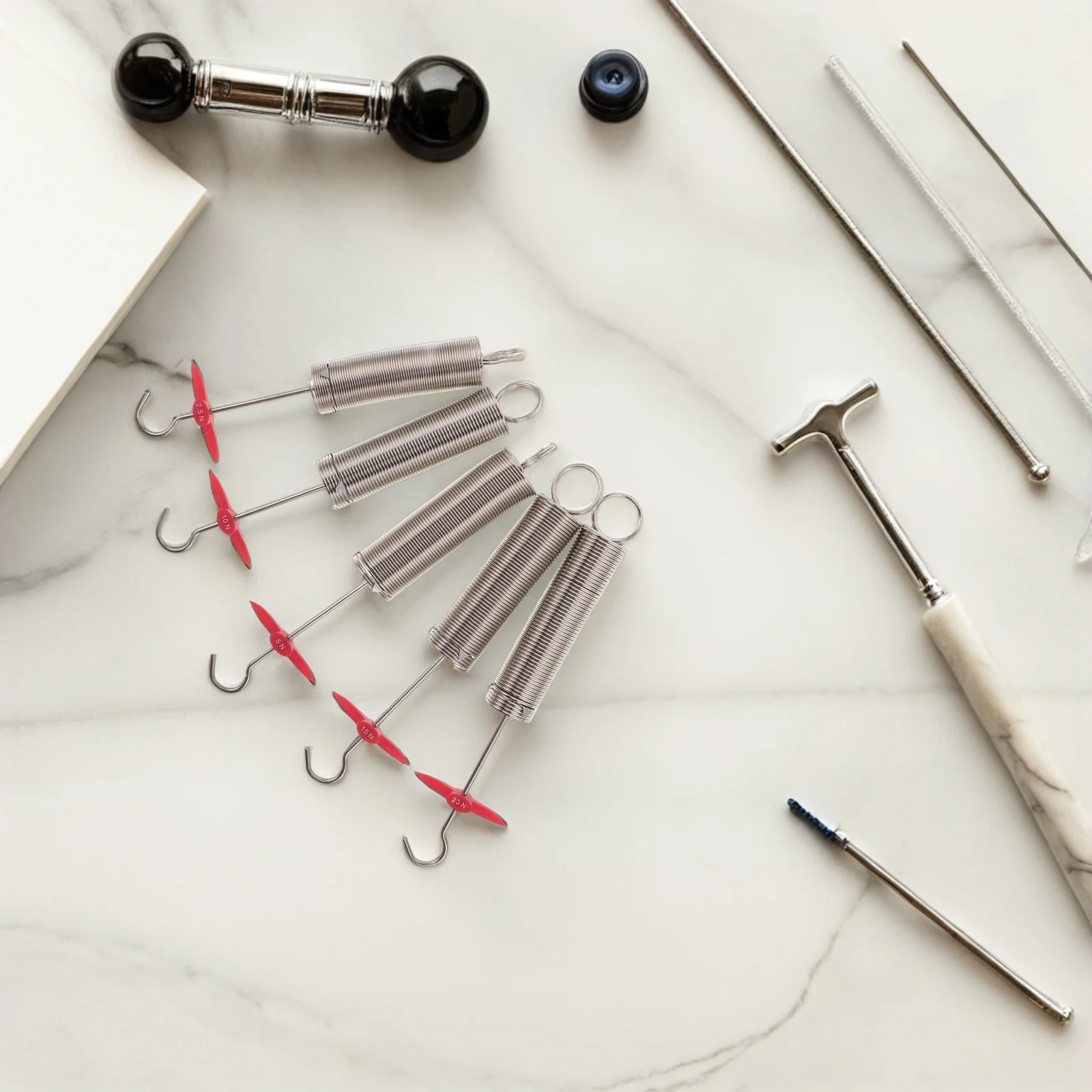 

5Pcs Physics Experimental Springs Hooke's Law Education Science Lab Equipment School Science Teaching Supply 2.5 5 10 15 25N