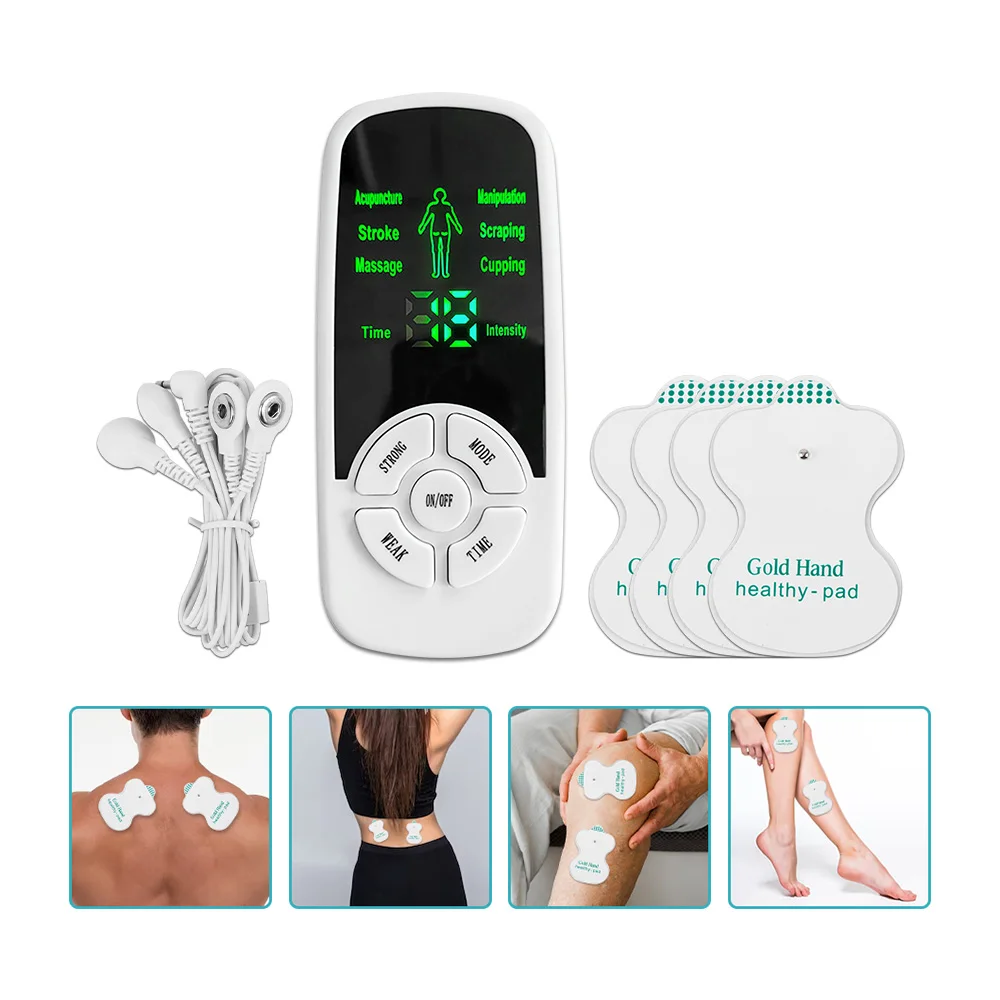 Electric Tens Unit Digital Therapy Machine EMS Muscle Stimulator Low Pulse Massager Meridian Body Massager Pain Relief Full Body