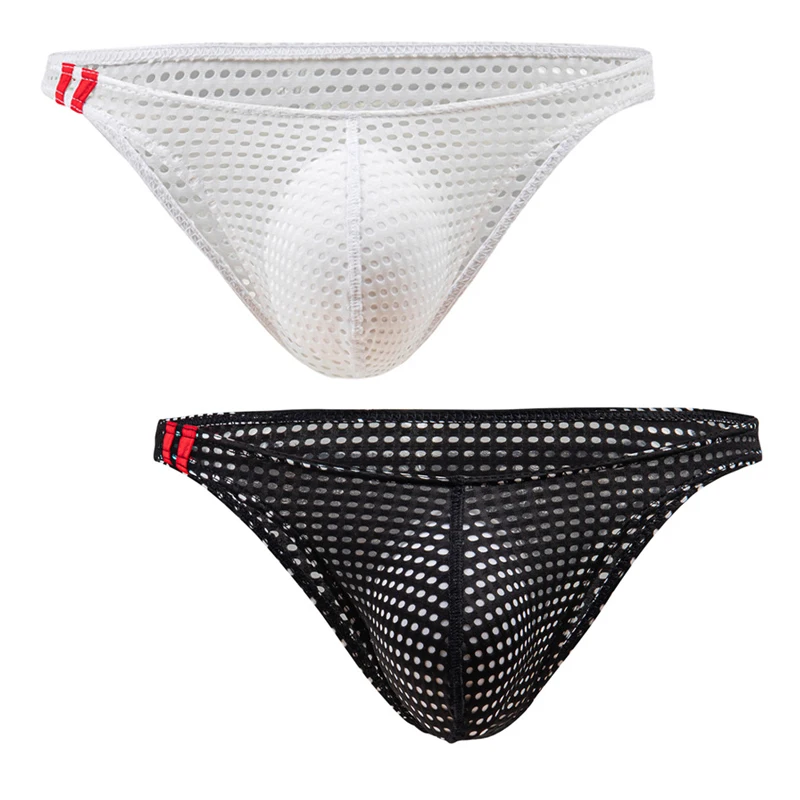 

2PCS Men Small Briefs Summer Breathable Underwear U Convex Low Waist Men's Underwear Briefs Slip Underpants Calzoncillos