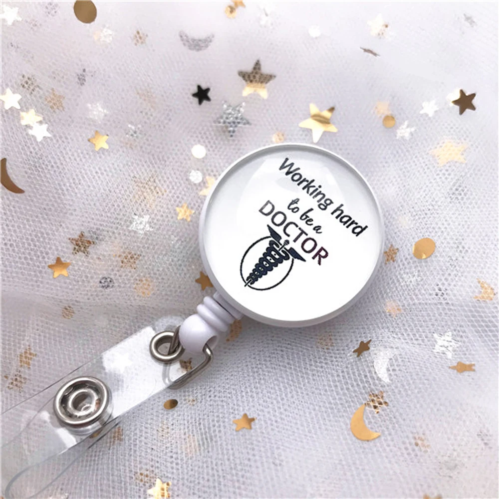 

Hospital Students Cartoon Reel Clip Medicine Retractable Badge Reel Name Card Holder Badge Holder Nurse Doctor