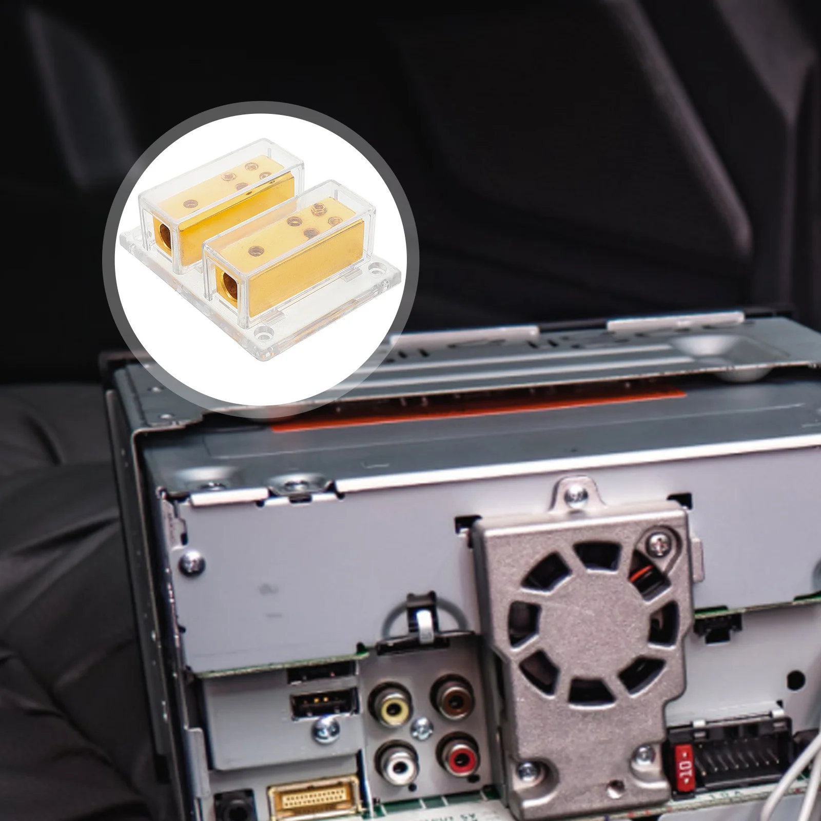 

8-Output Power Distribution Block For Systems Ground Cable Automotive Splitter Box Vehicle Power Wire Block Amplifiers