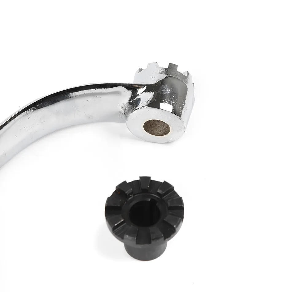 One-Piece Casting Knee Crank No Slits On The Whole, Uneasy To Break; 9-Tooth Clutch For Tight Connection To Prevent Dislodgement