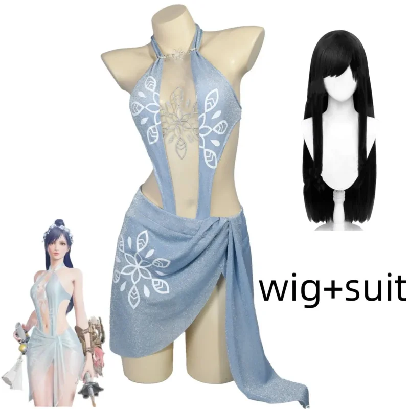 Аниме-игра Naraka: Bladepoint Justina Gu, карнавальный костюм, униформа для ролевых игр, летний купальник, парик бикини, женский сексуальный карнавальный костюм6;