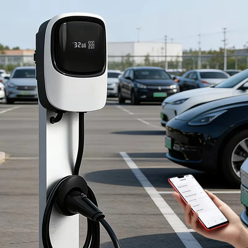 22kw Wall-Mounted EV Charger 32A Fast Electric Vehicle Car Charging Station Home Smart APP WIFI OCPP for BYD Seal Model S Y OEM