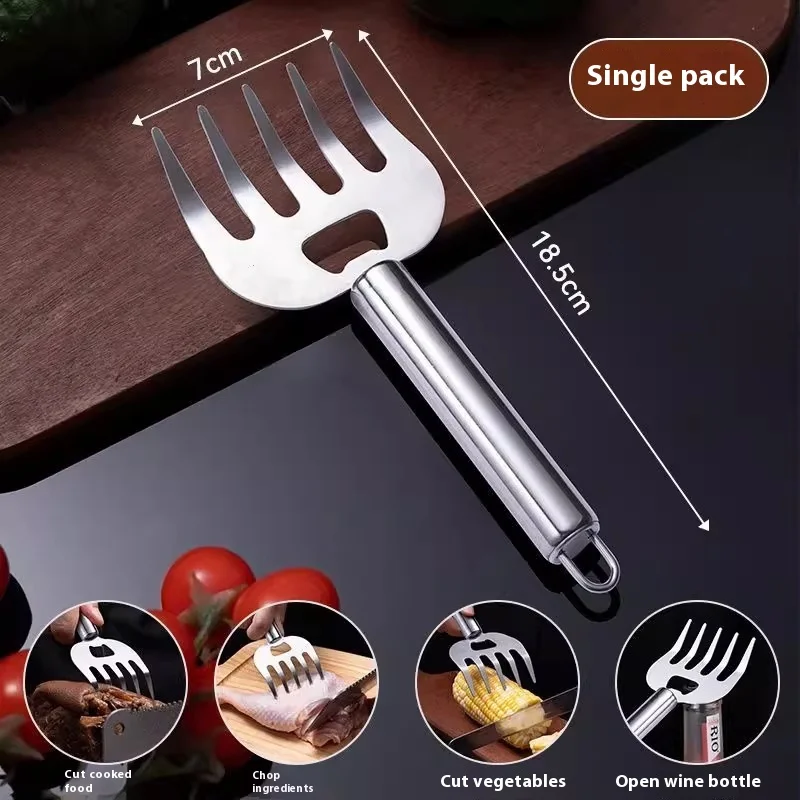 Разделочные когти из нержавеющей стали, эргономичная вилка для измельчения пищевых продуктов, изолированные кухонные инструменты, легко измельчиваются курицы и говядины для гриля