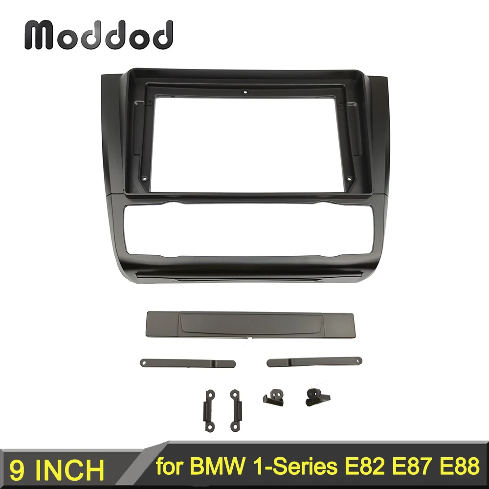 

Car Radio Frame for BMW 1-Series E82 E87 E88 Stereo GPS DVD Player Install Panel Surround Trim Face Plate Dash Mount Kit 9 INCH