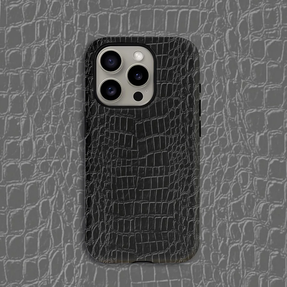 Crocodile pattern Phone Case for Samsung Galaxy S20 S23 S24 S25 S26 FE Plus Ultra Edge 4G 5G Luxury Double-layer Back Cover