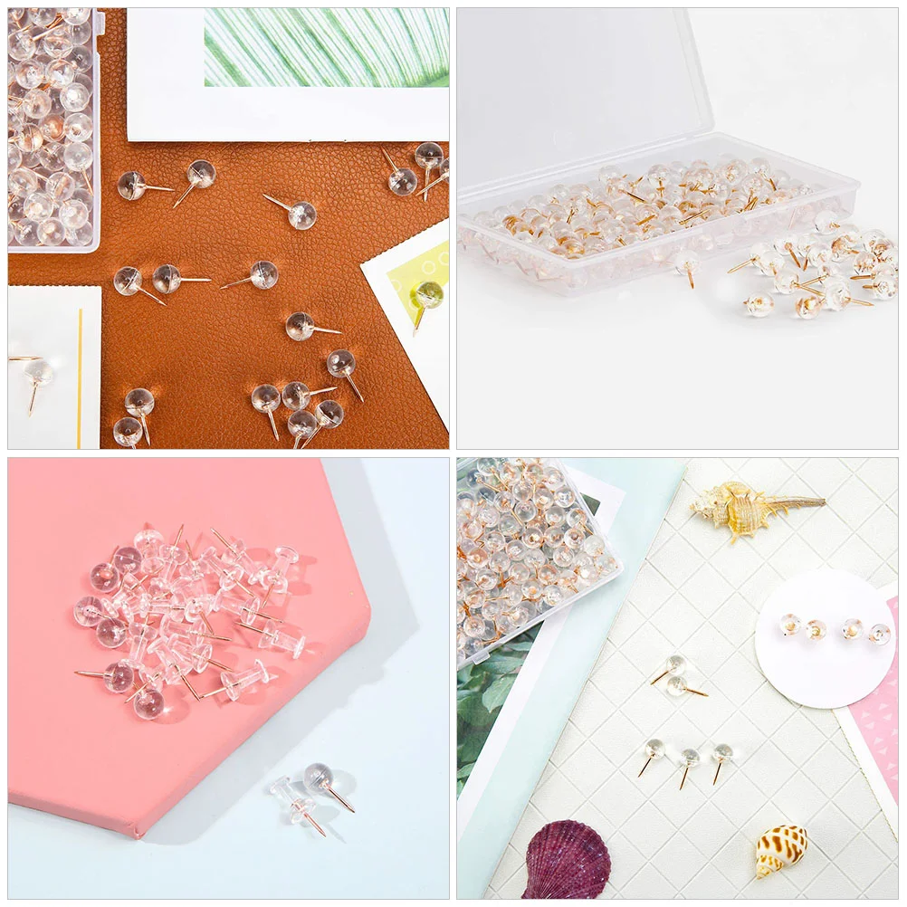 50 Pcs Compact Push Pin Cork Board Tacks Small Thumbtacks Pushpins Delicate Accessories