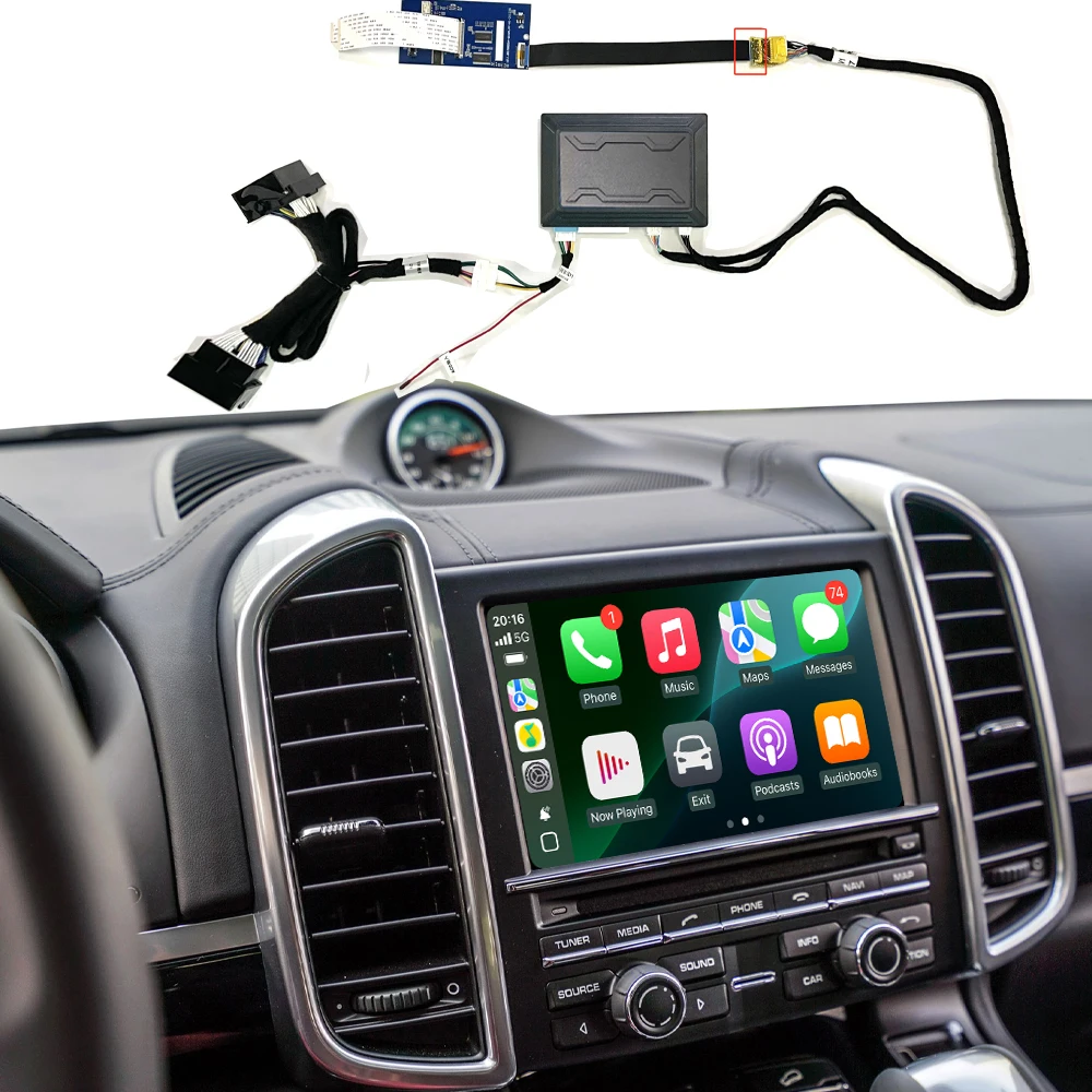 Module Wireless CarPlay Android Auto Adapter Box BT Host For Porsche Macan Cayman Cayenne Panamera Boxster 911 718 Camera Input