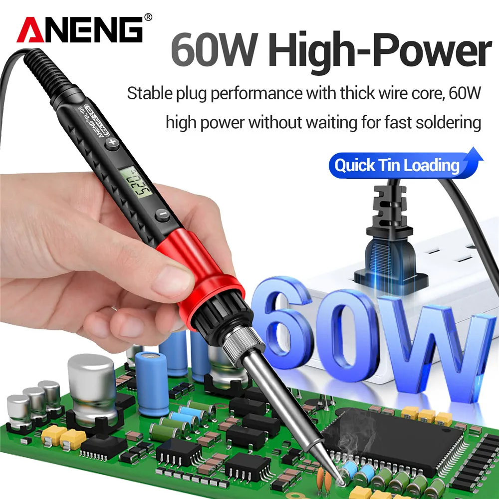 Thermostatic digital display soldering iron, electronic repair soldering tool, ceramic soldering iron