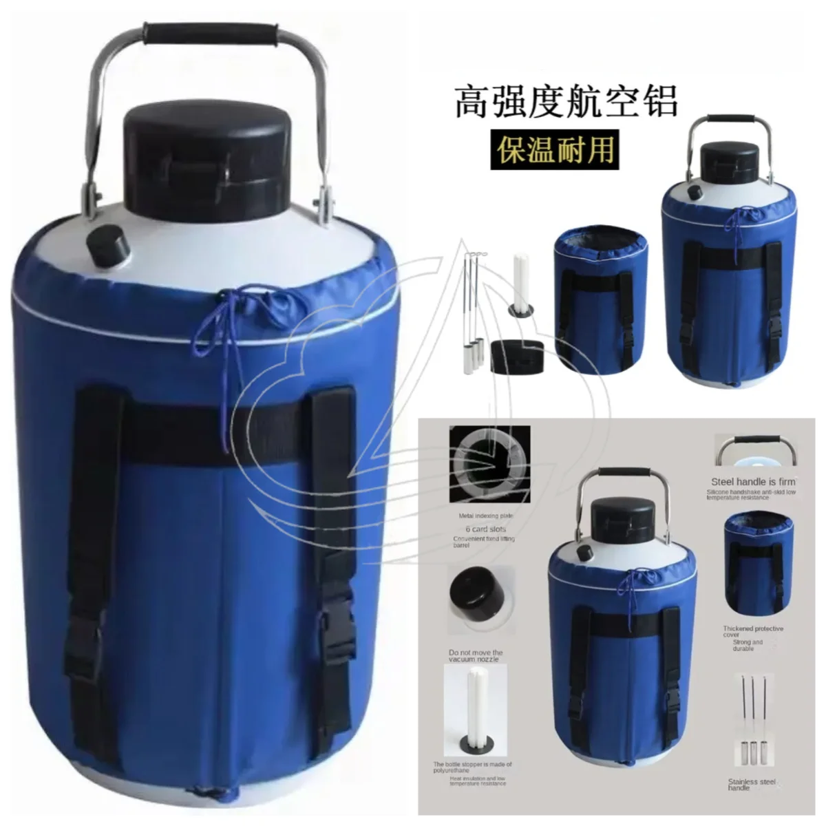50/80/125mm Caliber Dewar Vessel, 10L Capacity Cryogenic Tank for Liquid Nitrogen Storage Use