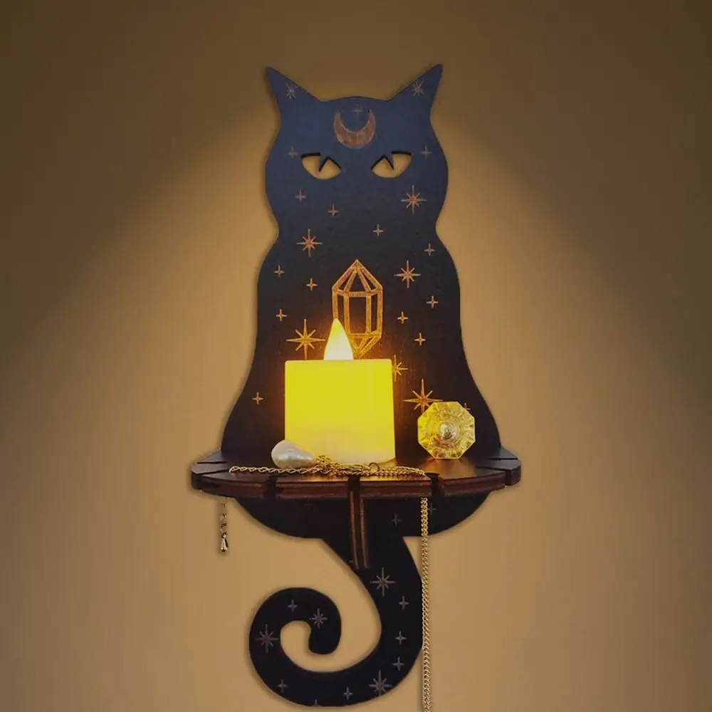 Handicraft Wooden Carving Candle Holder Smooth Animal Crystal Display Stand Strong Wear-resistant Candlestick Pendants