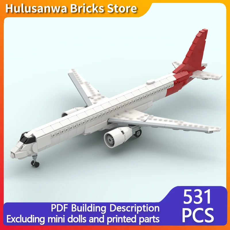 

Модель пассажирского самолета E195-E2, конструктор MOC, военная техника, модульные технологичные подарки, праздничный набор для сборки, детские игрушки