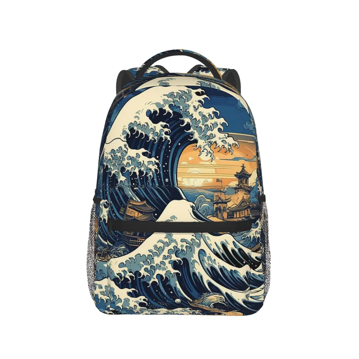 

Under The Wave Off Kanagawa Katsushika Hokusai Backpack Hot Sale Daypack Boy Girl BookBag School Bag Shoulder Bags for Men Women