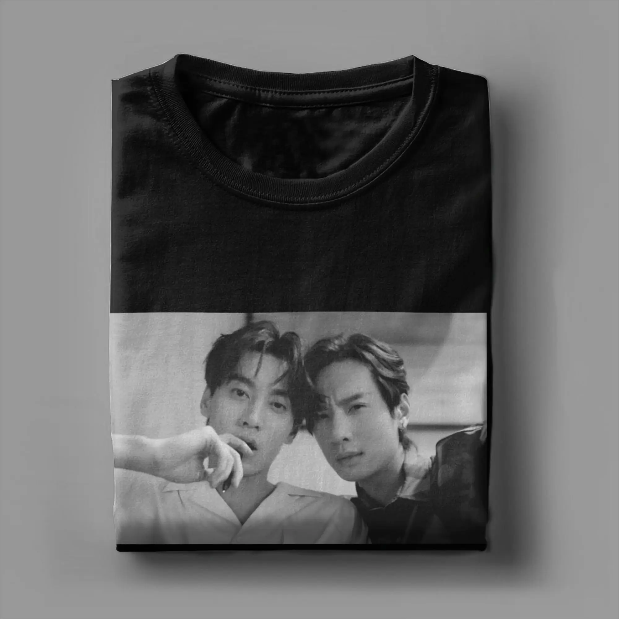 الانتقام الحب مضحك أسود أبيض الصينية BL سلسلة الصيف تي شيرت أزياء التي شيرت للرجال قصيرة الأكمام تيز #4