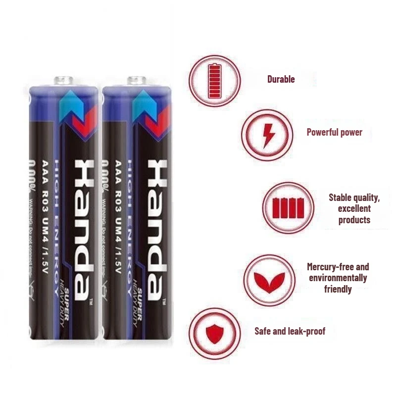 

60 шт. AAA 1,5 В 70 мАч одноразовые No 7 R03 углеродный цинк марганцевый сухой аккумулятор для диаграммы электронные весы часы игрушка пульт дистанционного управления