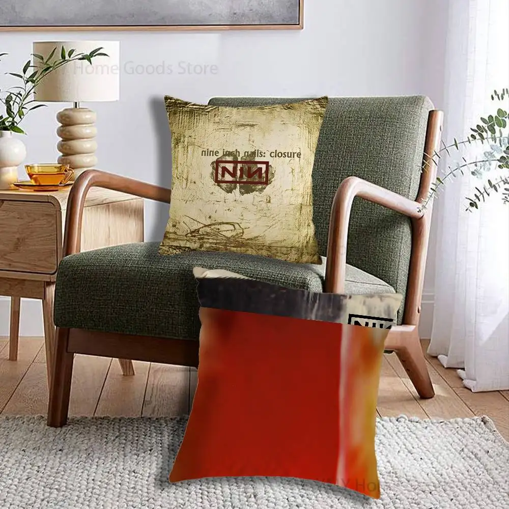 N-Nine Inch Nails The Fragile Single Cartoon Printing Pillowcase Customized Pillow Cover for Sofa Home Decor