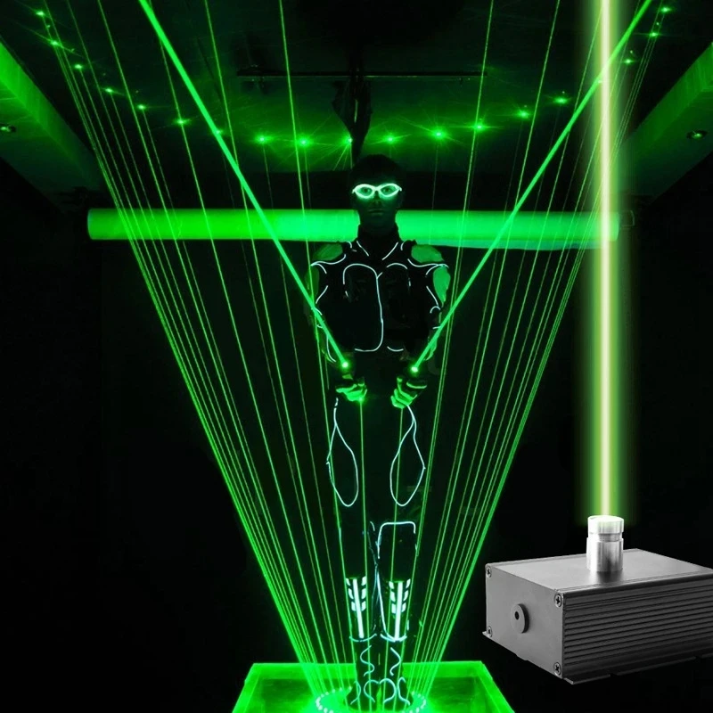 Coarse beam 532nm 60mw green single beam laser floor lamp foot operated laser sword floor lamp DJ 