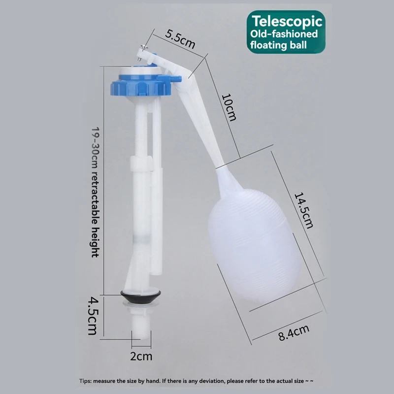 Adjustable Old Type Toilet Tank Balls With Inlet Valve G1/2 Float Ball  For Control Water Level Toilet Accessories