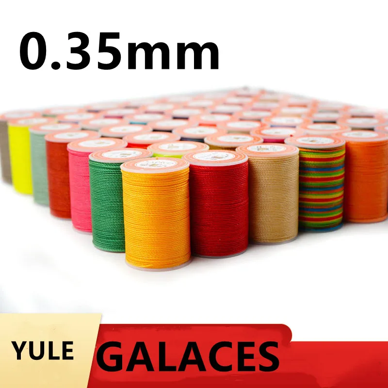 YL035 GALACE（YULE）0.35mm round(twist) waxed thread for Leather sewing