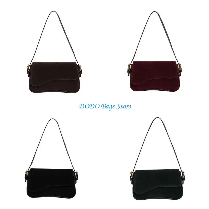 حقيبة الإبط النسائية حقيبة كتف بسيطة من جلد البولي يوريثان حقيبة تسوق عصرية محفظة الخريف الشتاء حقيبة كروس للجسم لكل يوم #1