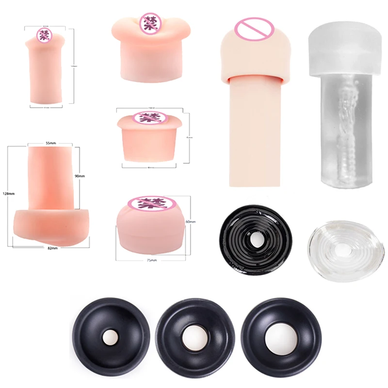 Real Vagina Accessories Electric Penis Pump Glans Protector Replacement for Dick Extender Enlarger Enhancer Trainer Sex Toys Men