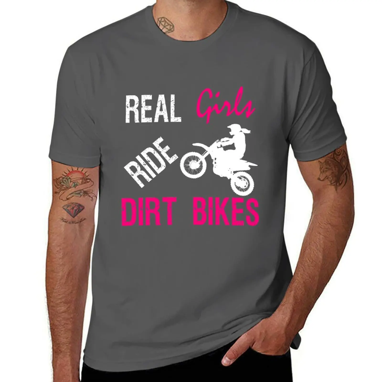 

Real Girls Ride Dirt Bikes Funny Dirt Bike Gift for GIRLS T-Shirt custom shirt summer clothes kawaii clothes mens tall t shirts