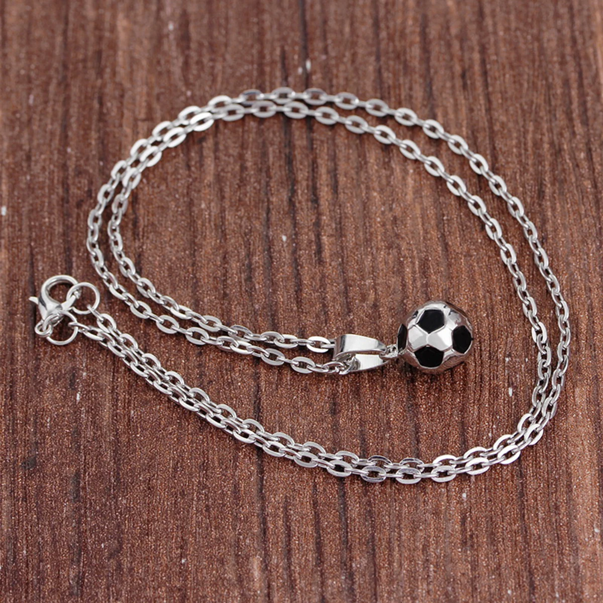 

2 Pcs Football Pendant Necklace for Men Personality Unique Design