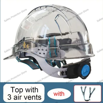 Casque de sécurité de Construction Transparent, escalade Steeplejack, casque de Protection ventilé pour travailleurs, Protection de la tête sur le lieu de travail en plein air