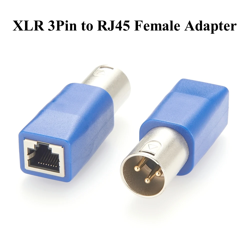 XLR 3Pin Male to RJ45 Female Adapter DMX512 XLR to CAT5e Ethernet Plug Converter for DMX-CON Controller Stage Recording Studio