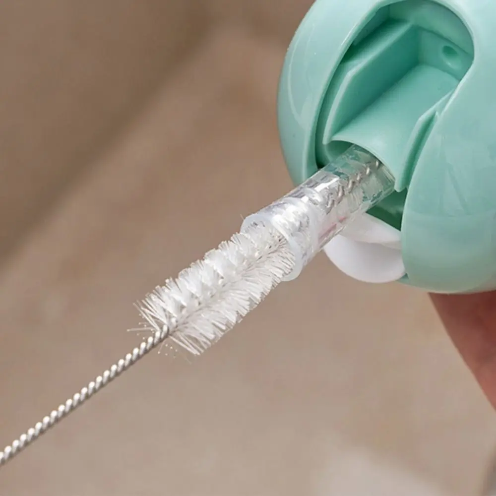 4Pcs/Set Nylon Bristles Kettle Spout Brushes Flexible Multi-Purpose Milk Bottle Nipple Cleaning Tool Deep Clean