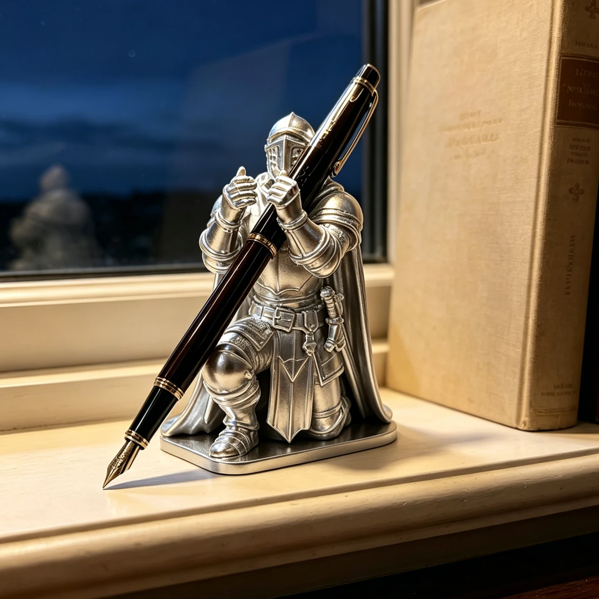 3D Printed Medieval Knight Pen Holder Desk Organizer Plastic Pen Rack Table Decor Storage Office Study Ornament Pencil Stand