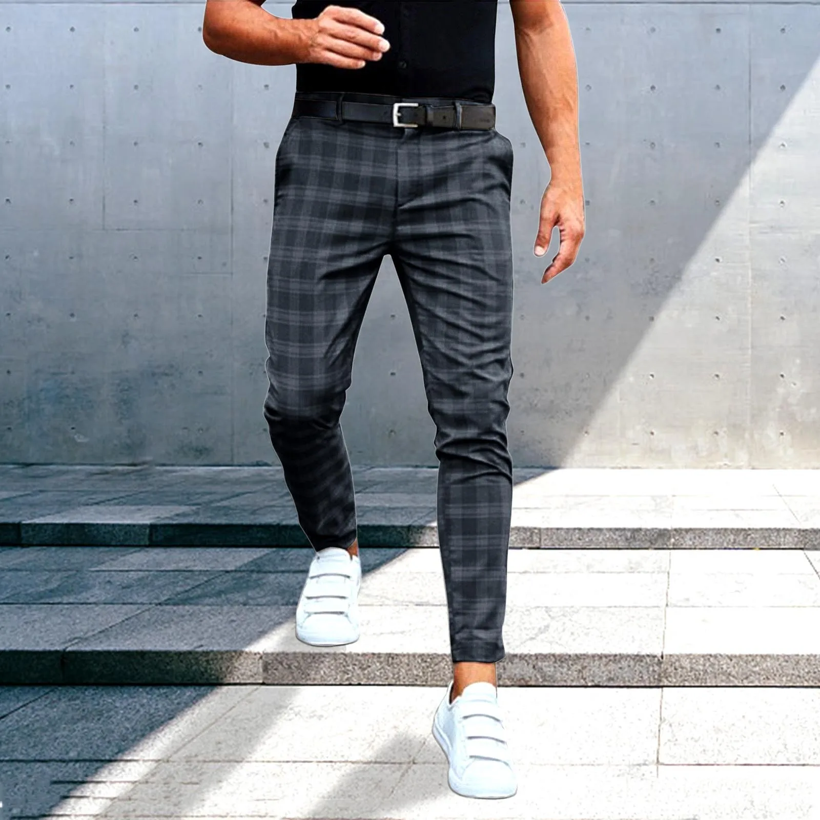 

2023 New Men's Business Casual Pants Retro Pattern Printed Straight Leg Pants Men's Spring and Summer Fashion Street Wear