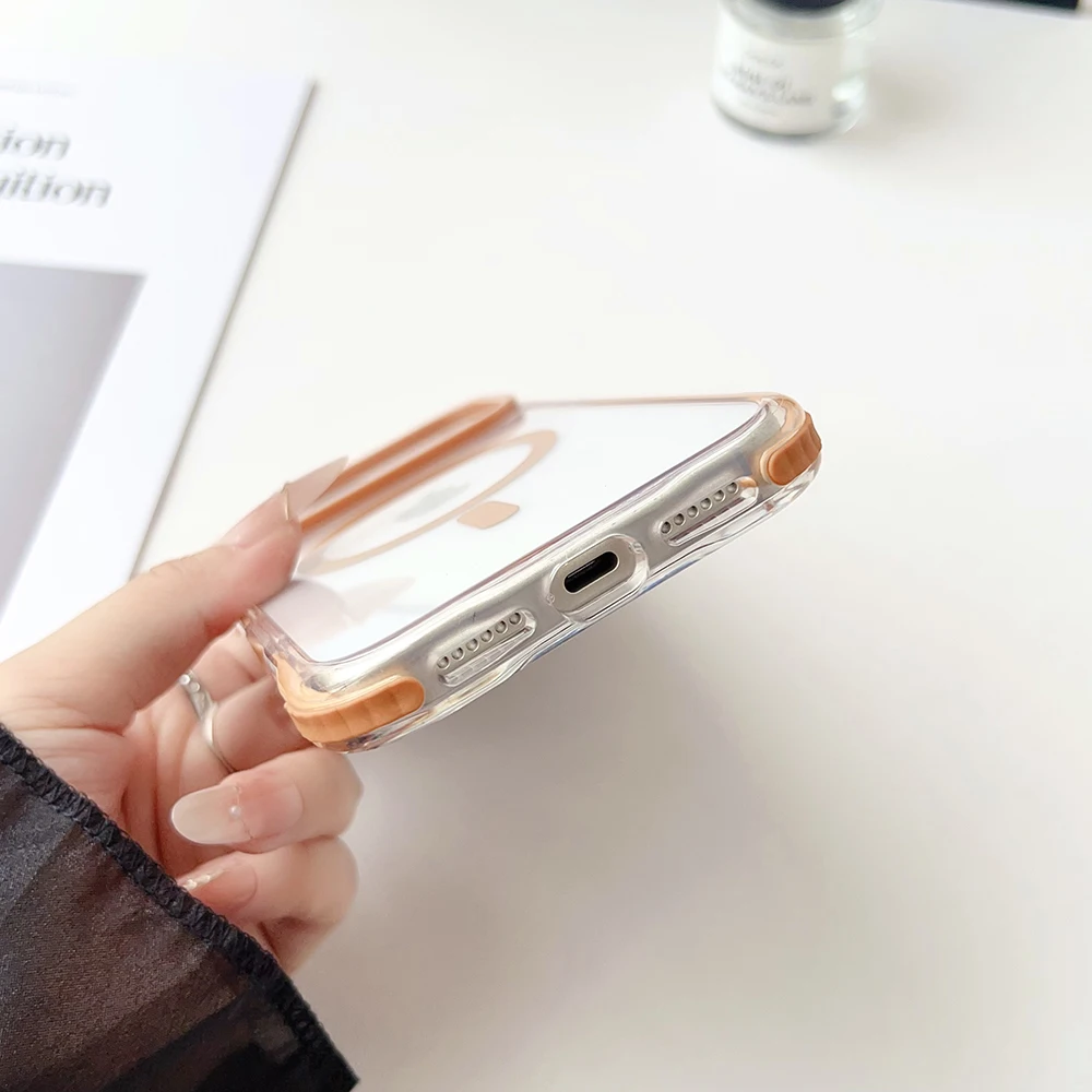 Casing Sudut Perlindungan Ganda untuk iPhone 17 Air Pro Max Magsafe Strip Anti-tabrakan Bagian Dalam Bening Penutup Anti Jatuh Yang Diperkuat