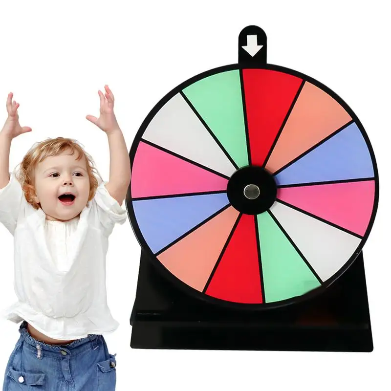 Spinning Prize Wheel With Erasable Surface Dry Erase Spin Wheel Roulette Wheel Tabletop Prize Wheel For Trade Carnival Party