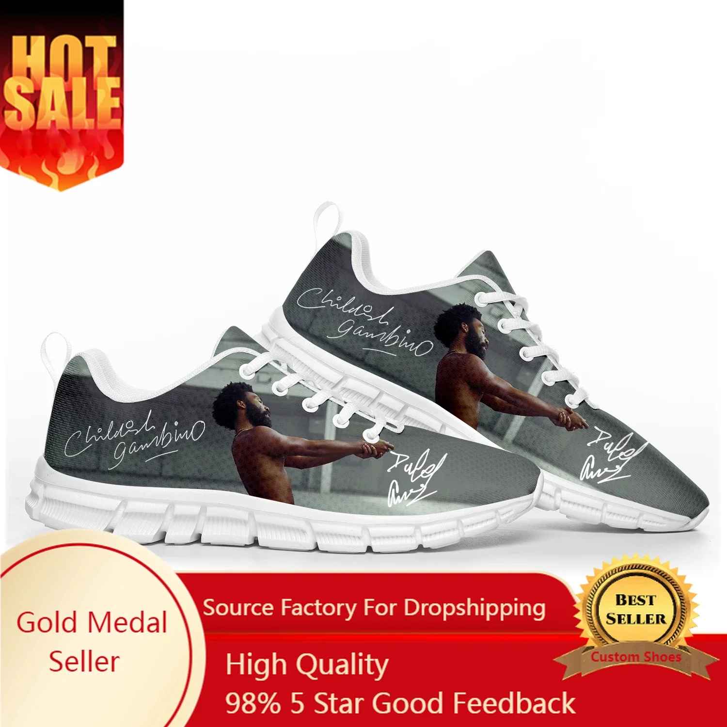 

Childish Music Gambino Awaken My Love Sports Shoes Mens Womens Teenager Children Custom Sneakers Shoe High Quality Couple Shoes