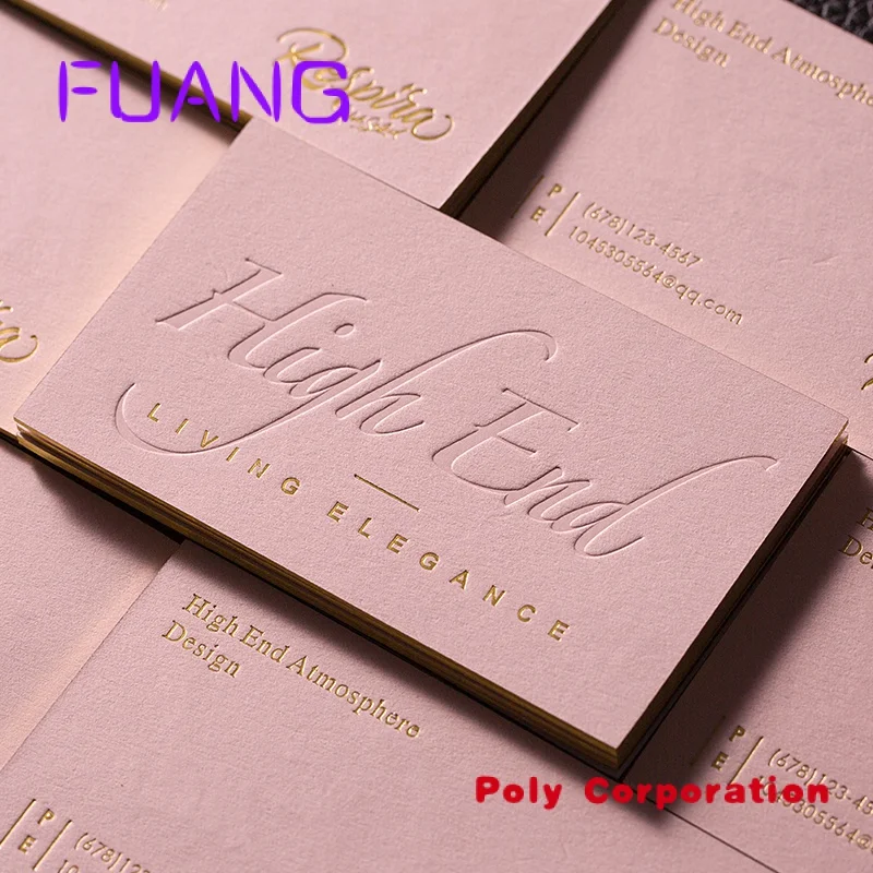 Custom  High Quality Custom Luxury Gold Foil Logo Printing Business Cards With Your Own Design Thank You Card for Small Business