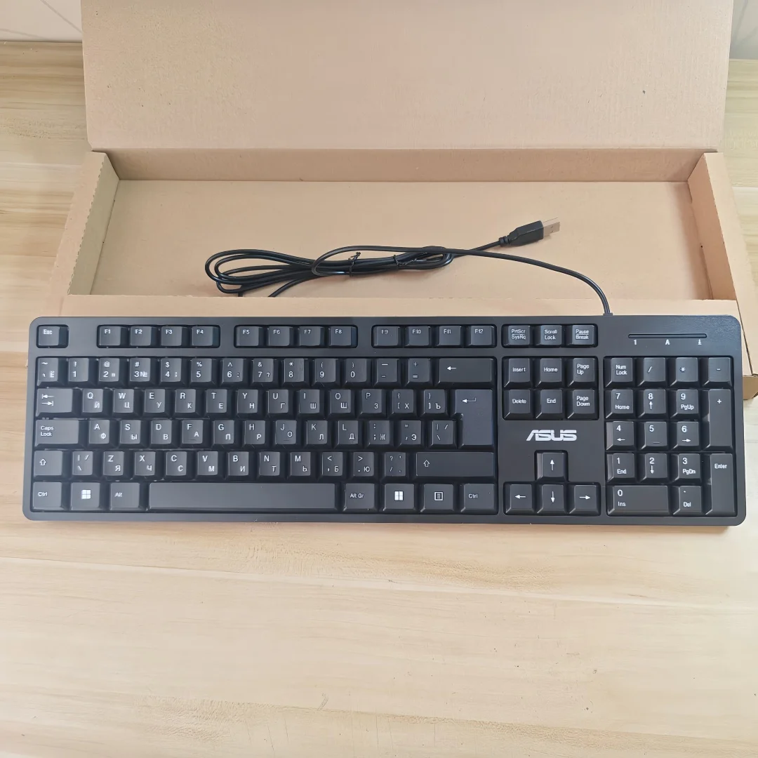 Russian Russia layout Black USB wired keyboard For ASUS K49