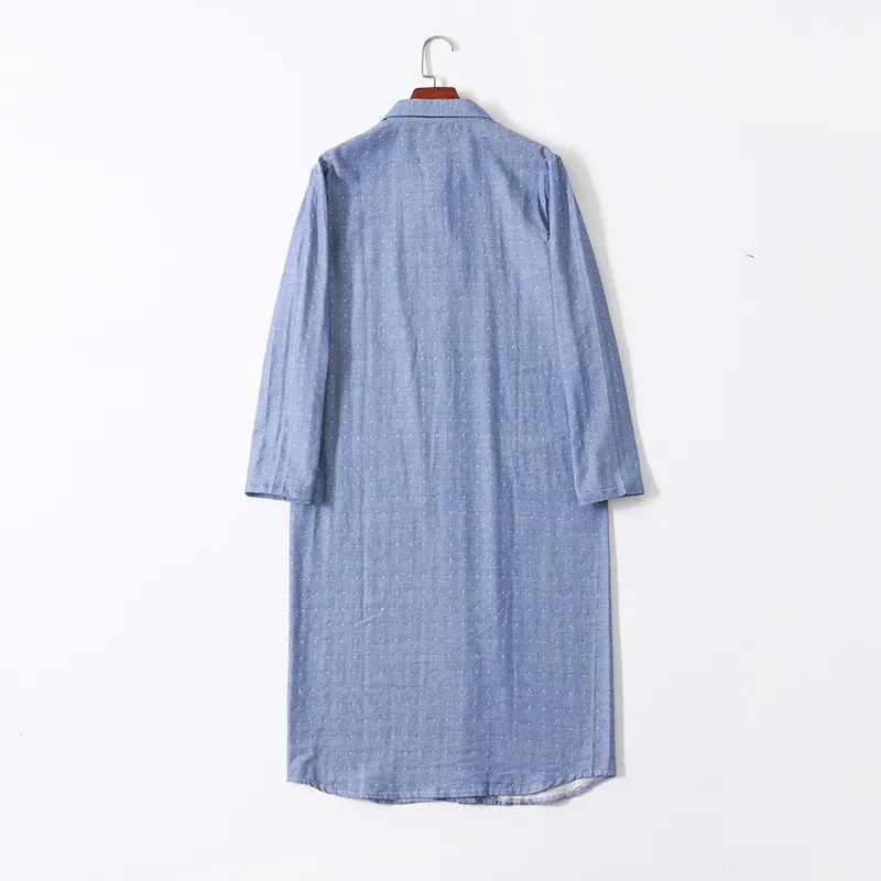 Women Casual Polka Dot Night Dress Ladies 100% Cotton Nightgown Female Spring Autumn Long Sleeve Turn-down Collar Sleepshirts