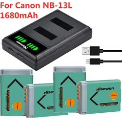 NB13L NB-13L Battery+USB Dual Charger For Canon PowerShot G5X G7X G9X G7X Mark II SX620 HS SX720 HS SX730 HS G9X Mark II