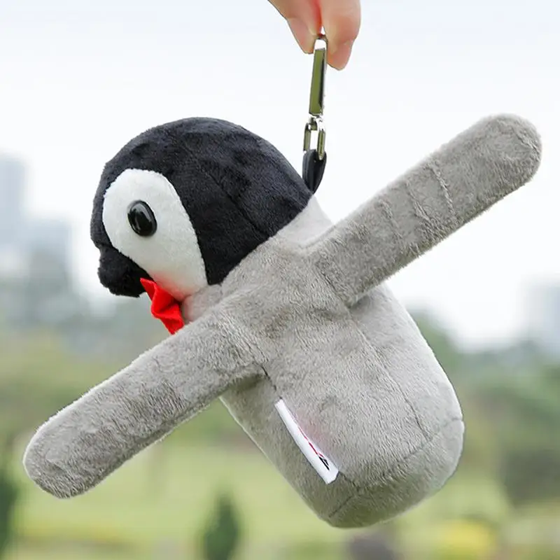 Golf Pouch Bag Penguin Shape Valuables Holder Mini Golf Tee Pouch Bag Portable Golf Bag Organizer Valuables Holder Holds 2 Balls