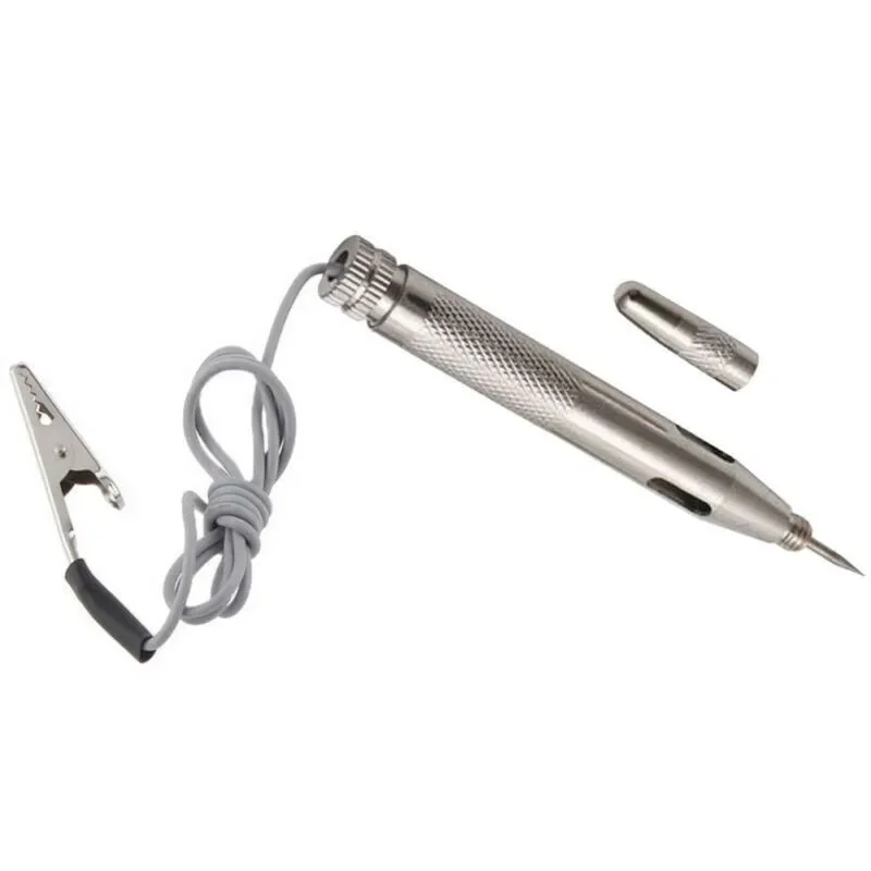 

New Safety Tool 1x Convenient Test Probe Pen Tester Pen Silver Small Volume Pencil Tester Unique Voltage 6V-24V