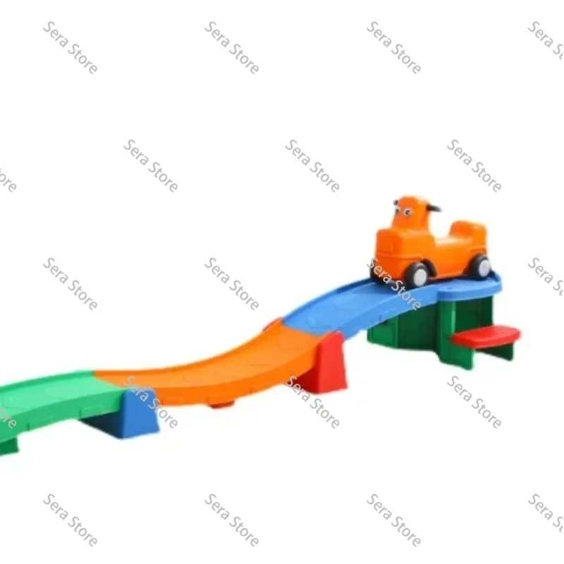 Plastic Toy  Roller Coaster Game for Children Three-stage Sliding Car